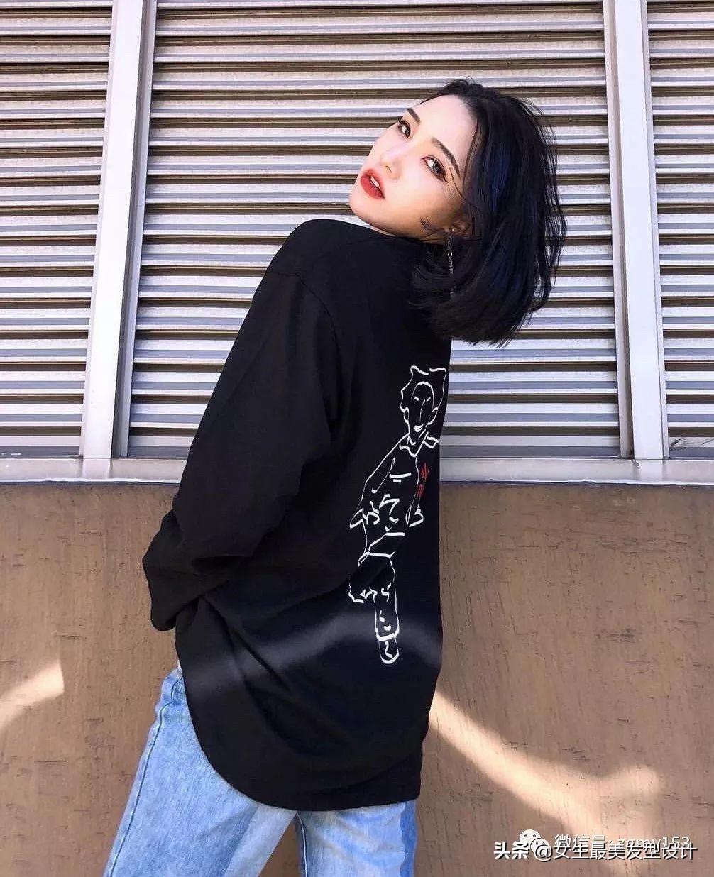 齐肩短发100种造型,冷茶色齐肩短发发型