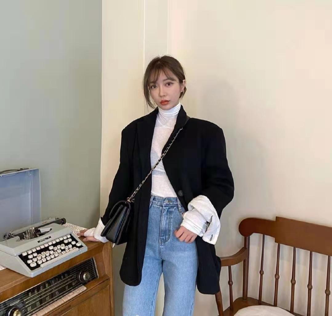 韩系慵懒风穿搭裤子,宽松女韩版慵懒风穿搭裤子