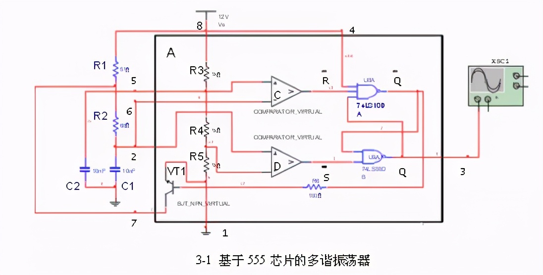 多谐振荡器电路图大全,多谐振荡器定时器电路图