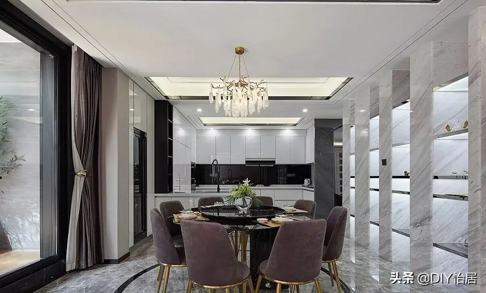 DIY怡居｜精致时尚轻奢风复式大宅，负一层的阳光房太太太美了