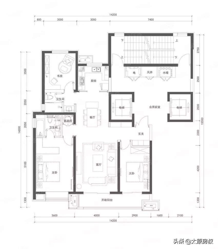 南中环万科蓝湾传奇一层带院子,太原南中环万科蓝湾传奇