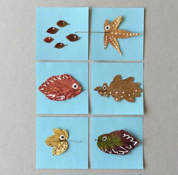 秋天落叶手工作业,秋天的颜色手工作业