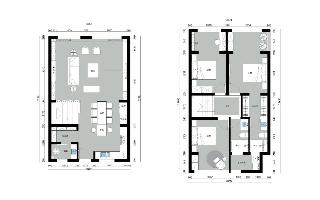 昆明叠春苑现代轻奢装修,滇池俊府126平装修效果图