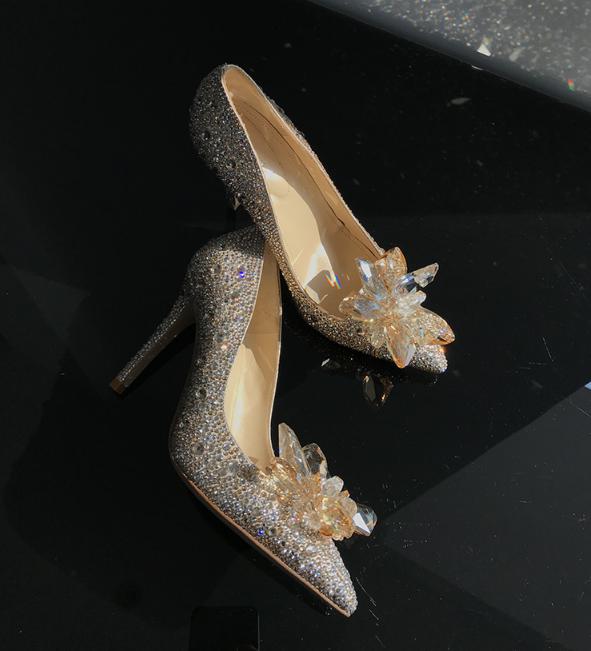 时尚水钻婚鞋,婚鞋施华洛