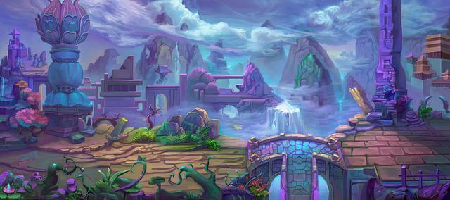 王者荣耀英雄原画横版,北极星神黛安娜横版原画