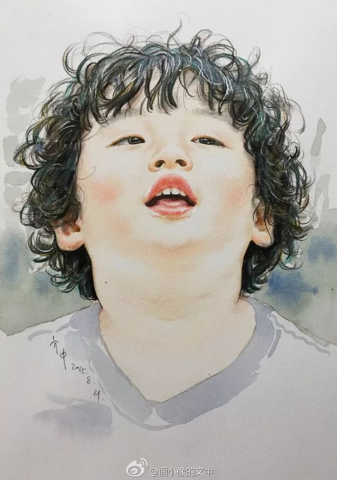 比起打印画,美院毕业的他,笔下这种彩铅水彩画才好看哭了~