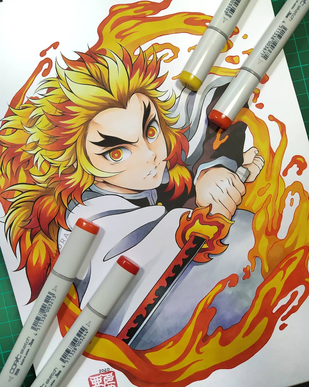 动漫60色马克笔画可爱动漫人物,touchmark马克笔手绘动漫