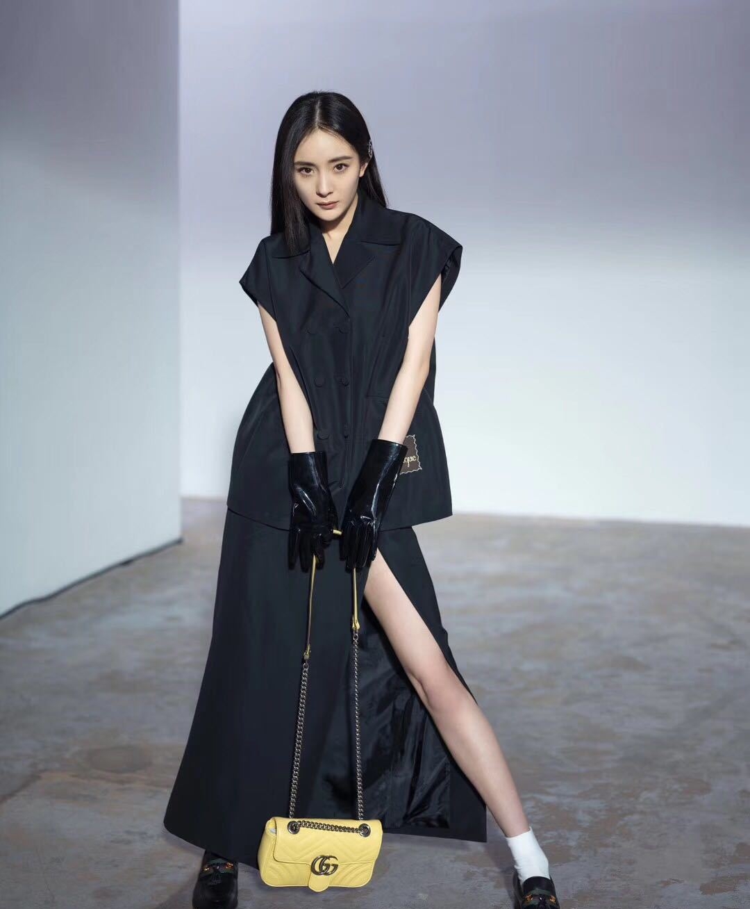 gucci水桶包2017倪妮,倪妮gucci水桶包