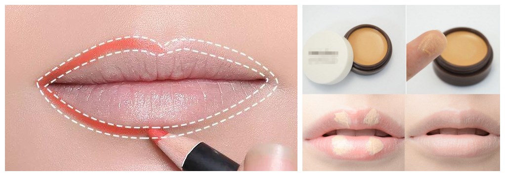 2种口红的画法,唇厚嘴凸出怎么画唇妆适合什么色