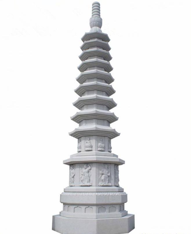 汉白玉佛塔的寓意和象征,石雕佛塔效果图