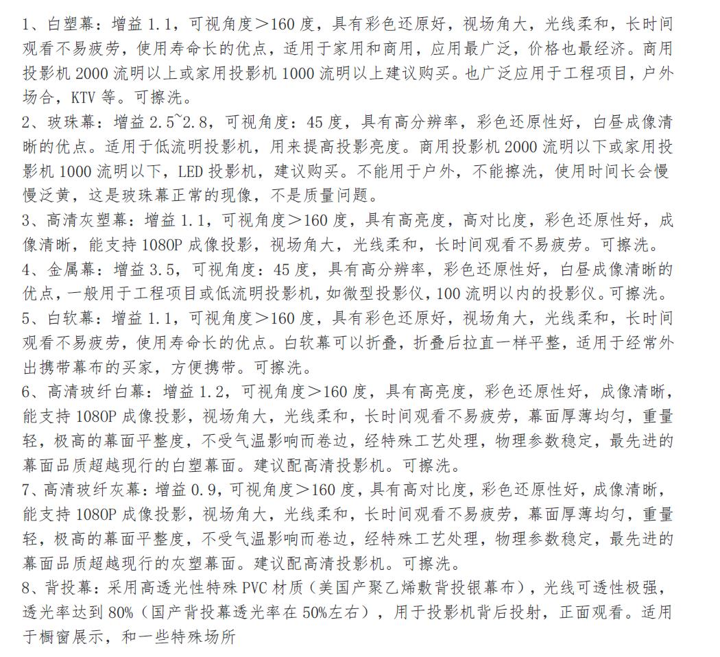 激光投影仪适合用白幕还是灰幕,2000流明投影仪适合白幕还是灰幕