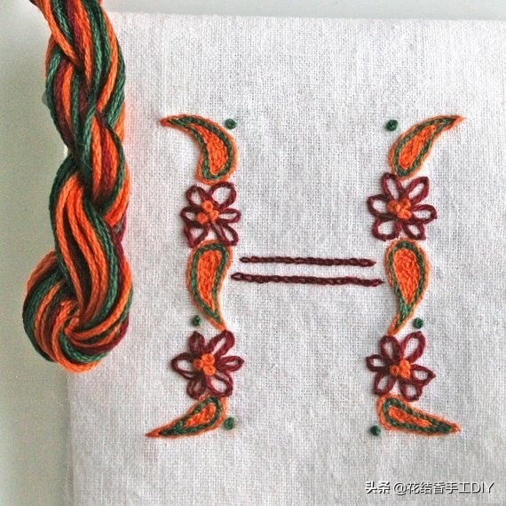 刺绣英文字母教程全针绣,好看有意义的刺绣