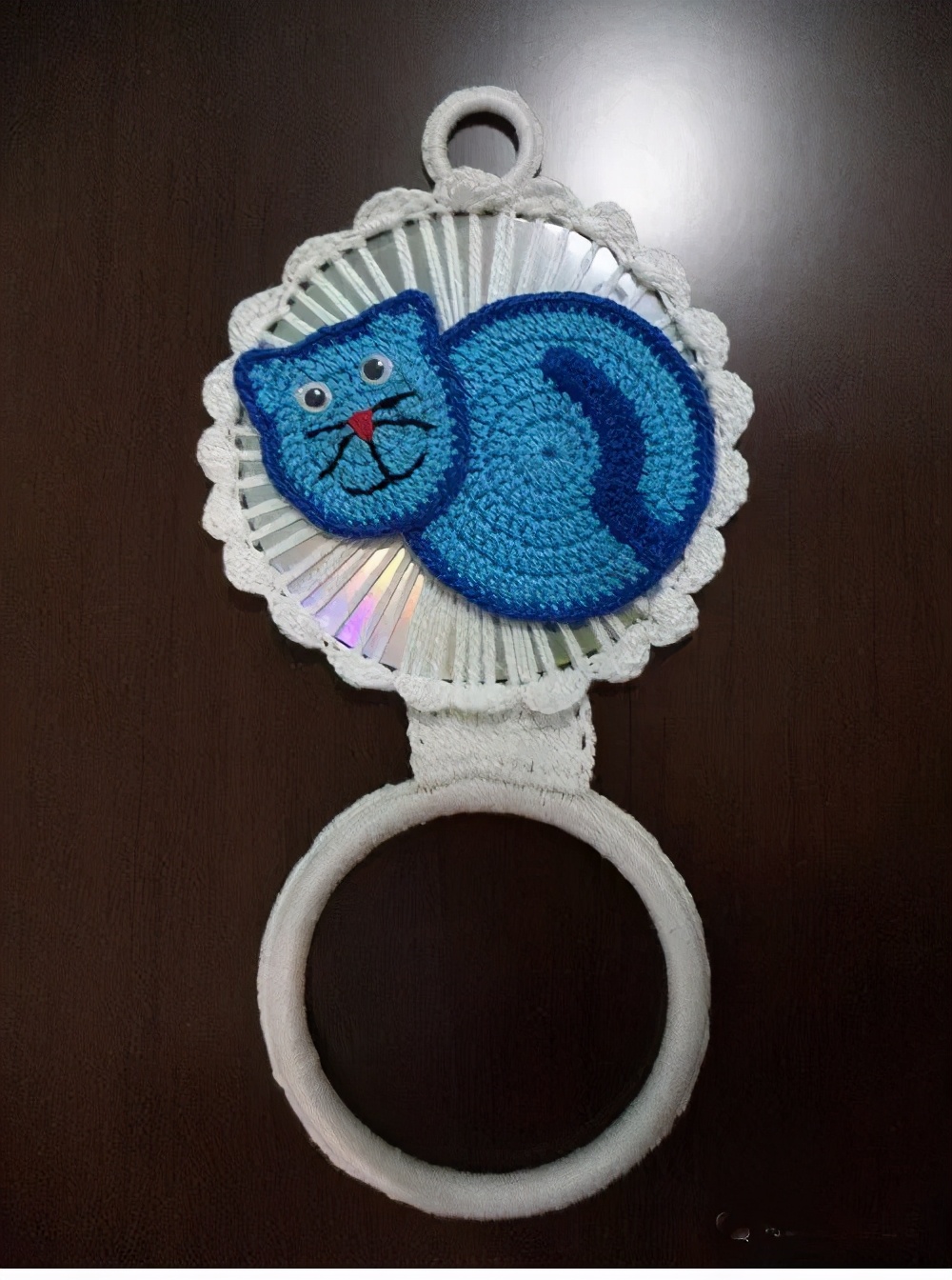 废旧光盘钩针收纳,可以钩什么物件好看又实用