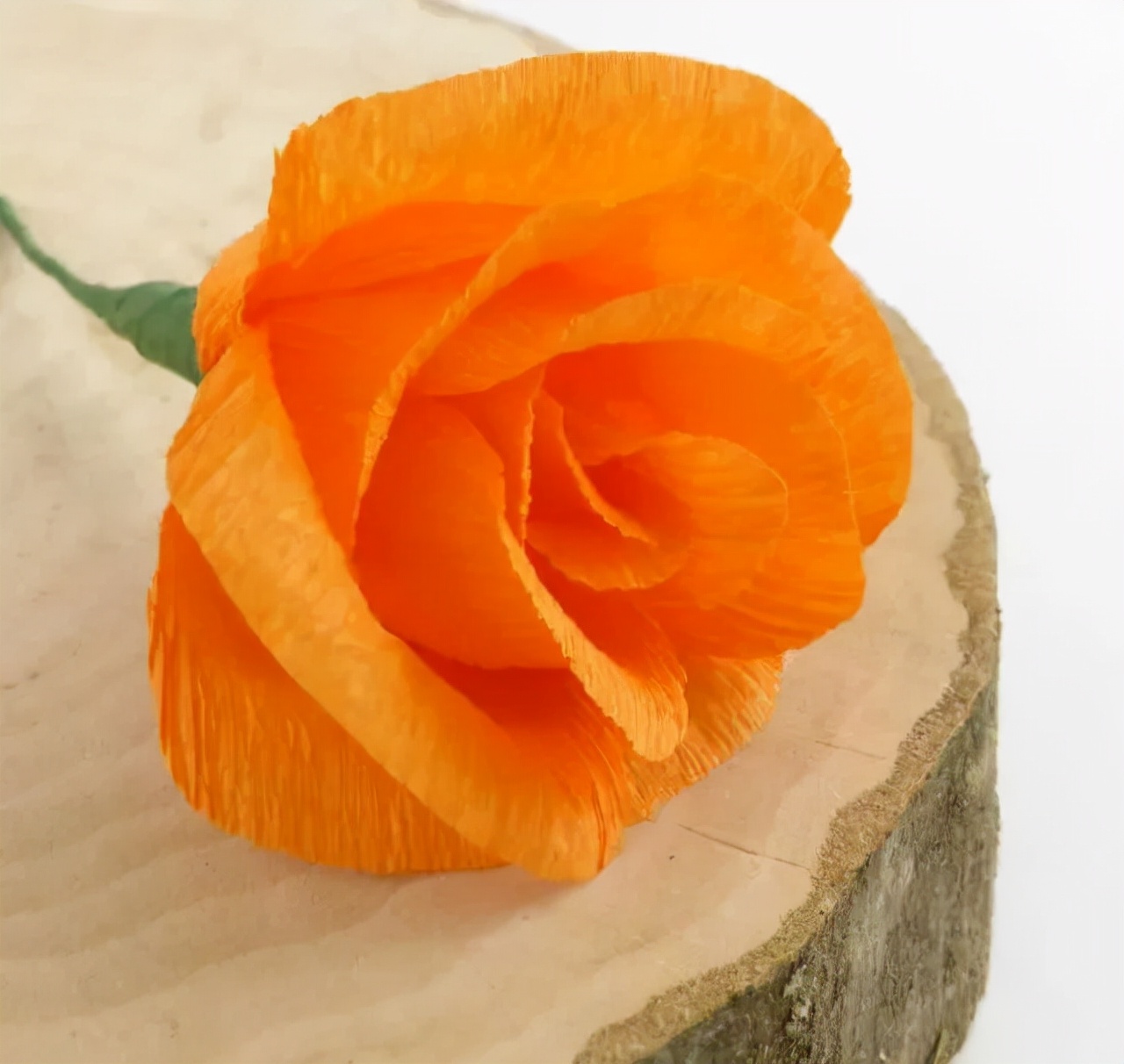 皱纹纸diy手工花朵,手工制作皱纹纸立体花