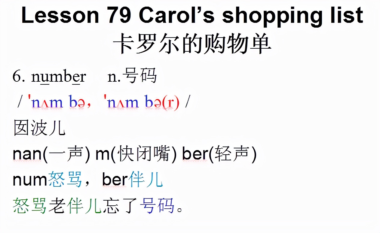 新概念英语第一册,音标课件自学整理Lesson79Carol’sshopping