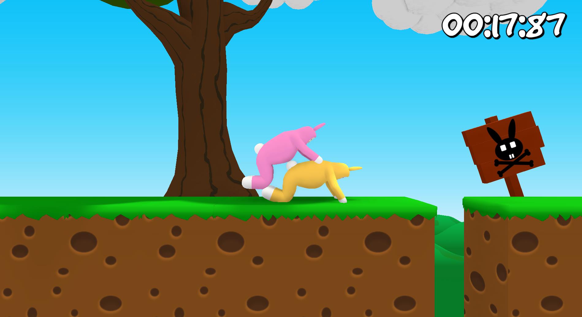 超级兔子人双人搞笑闯关游戏玩法,超级兔子人超魔性搞笑沙雕游戏