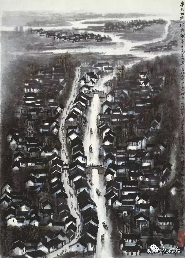 国画山水名家名段欣赏李可染,李可染画逆光山水一绝后附视频