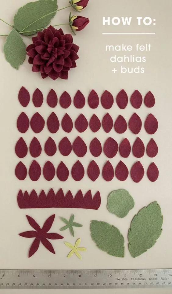 不织布仿真花束制作方法,不织布立体花制作教程清明节