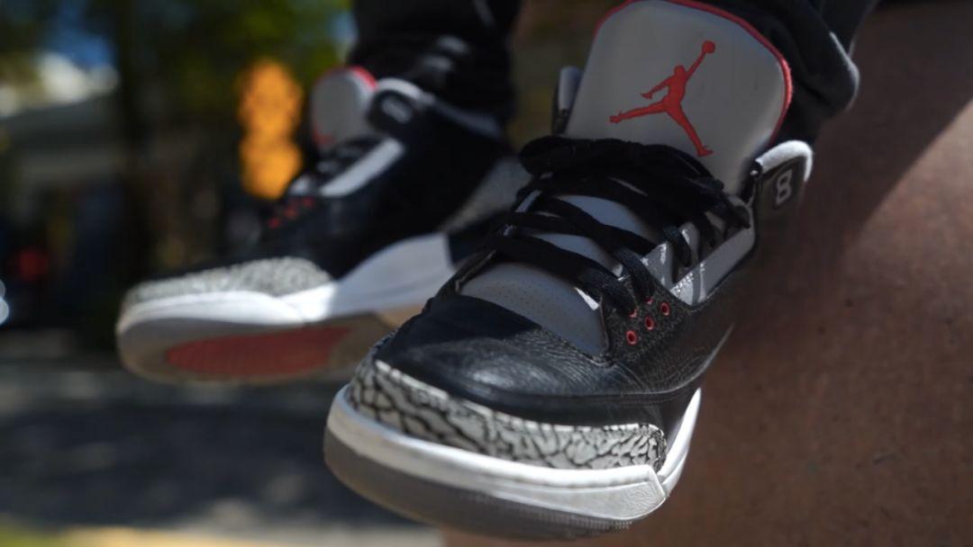 藤原浩都偏爱！AirJordan3“黑水泥”，爆穿5年后是什么样？
