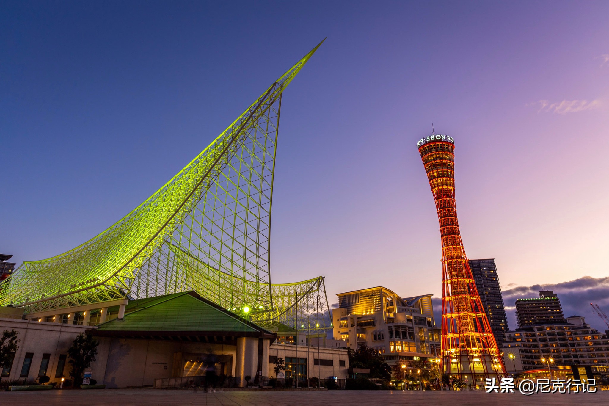 日本神户俯瞰大阪,神户港夜景日本第一