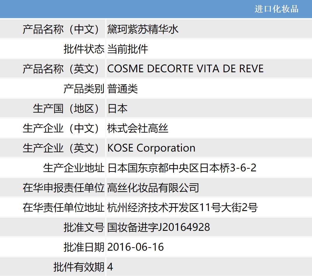 黛珂紫苏化妆品成分表,黛珂紫苏水的成分表