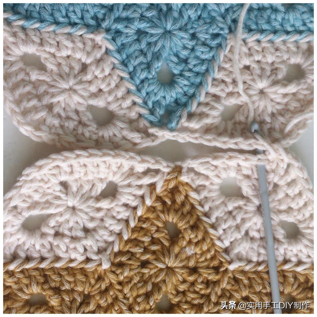 流苏水草花帽子钩针编织教程,六角垫子的钩织教程