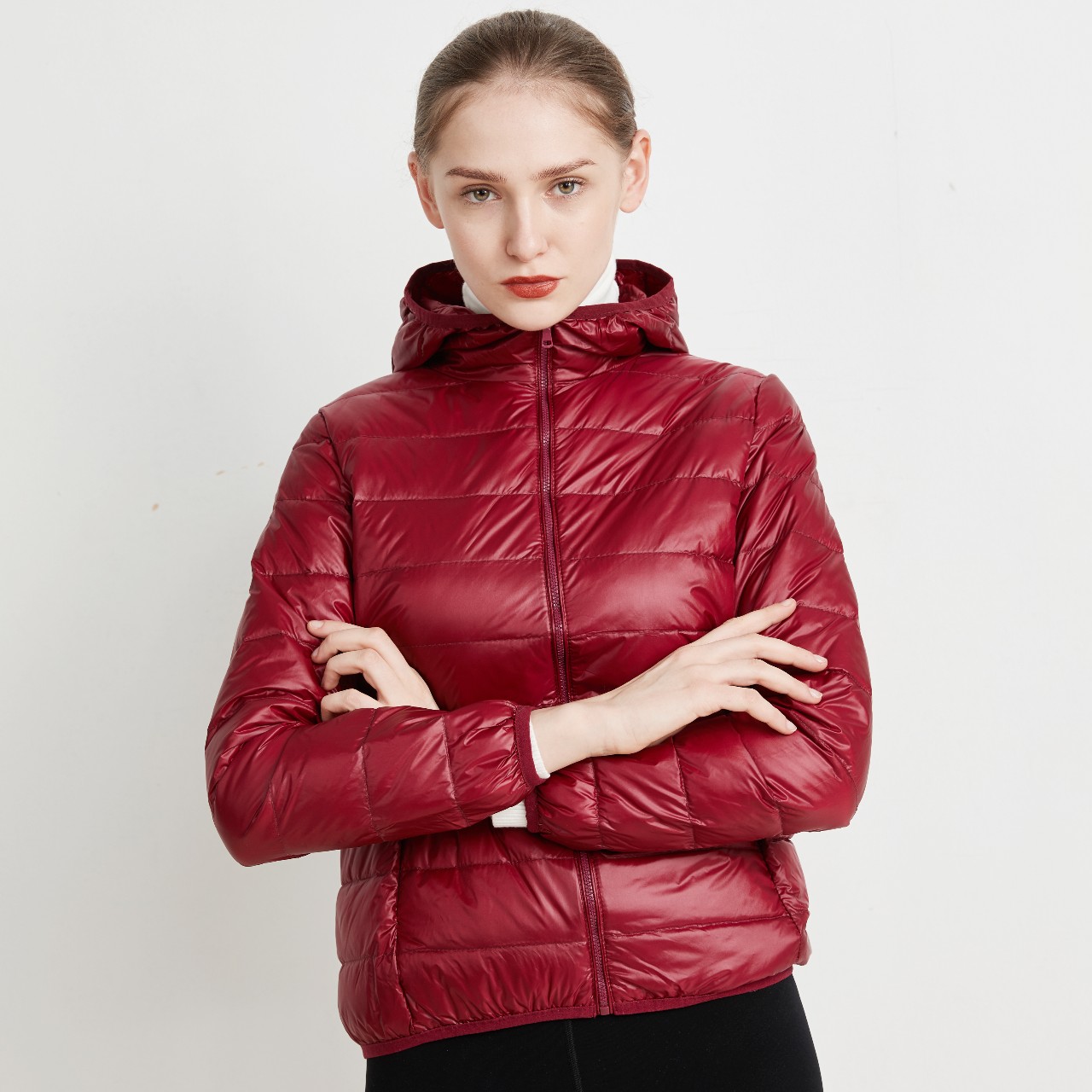 100%白鸭绒羽绒超轻高档大气,纯鸭绒羽绒高品质