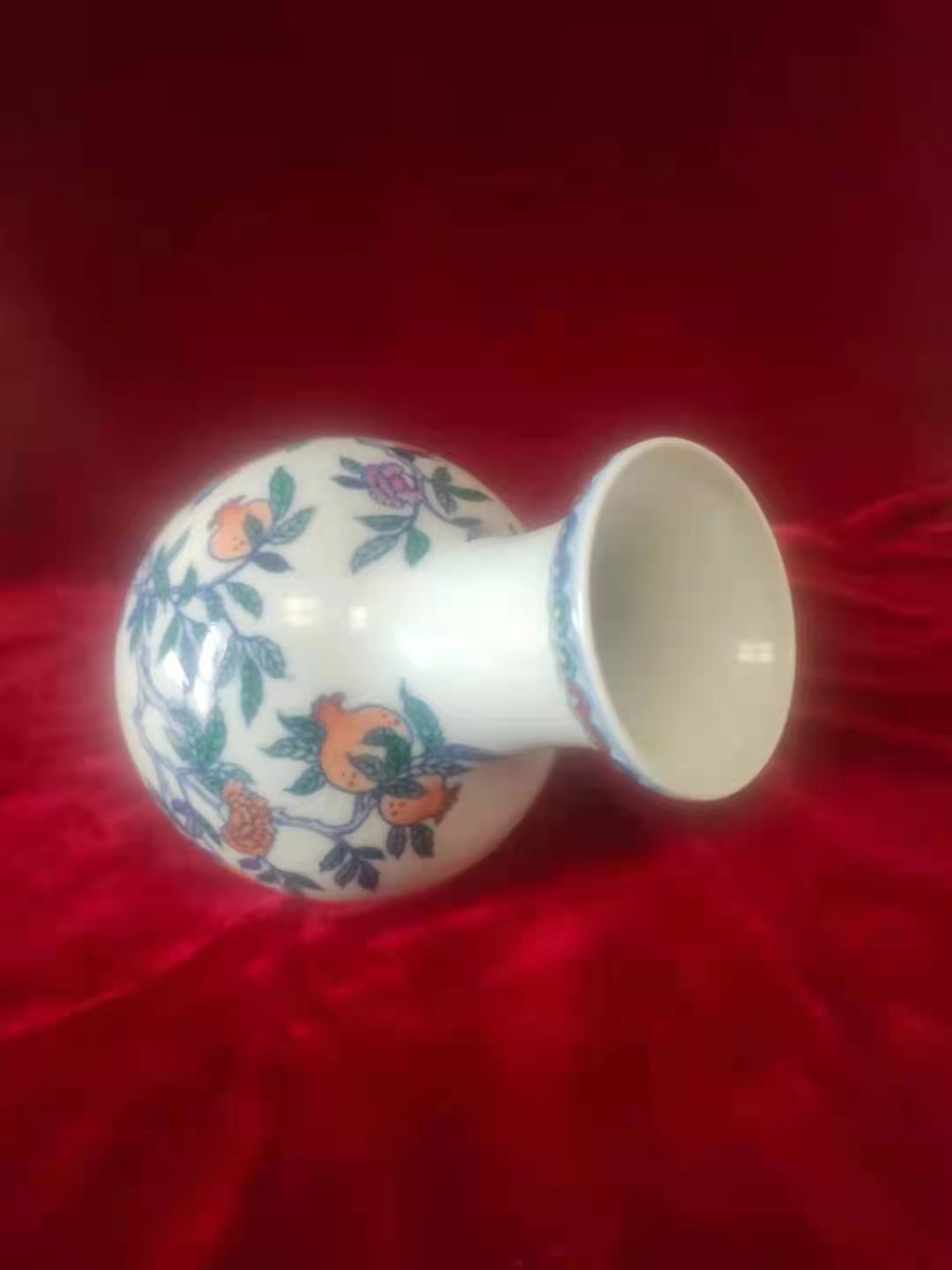 粉彩石榴瓶,陶瓷石榴瓶大号