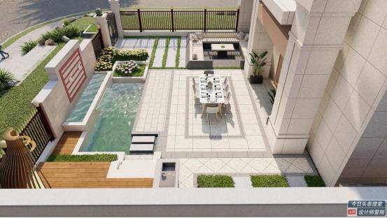 庭院设计庭院地面不会铺不用愁,有风水布局的庭院设计图片