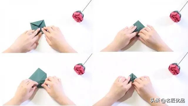 折纸大全玫瑰花简单步骤,折纸玫瑰花最简单最好看的做法