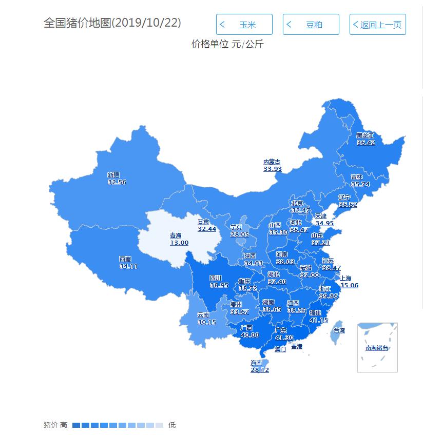 10月25日全国生猪价格走势,2020年10月16日全国生猪价格行情