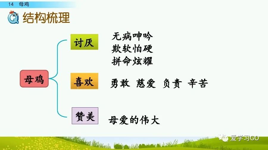 四年级下册语文母鸡课文重点讲解,四年级下册语文14课母鸡重点知识