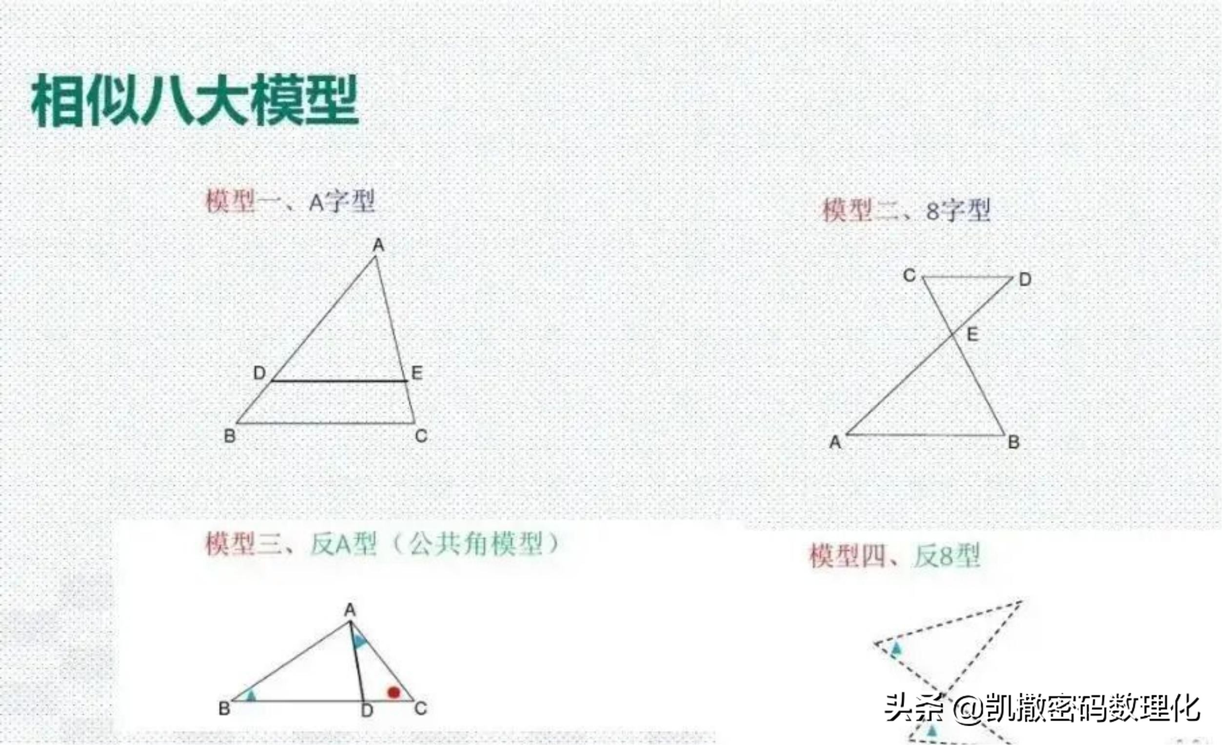 熬了整整七夜!终于把初中数学1-6册几何模型浓缩成70张高清大图