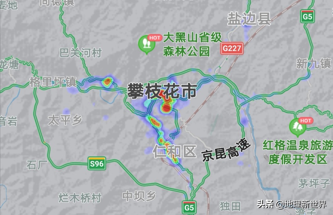 晚6点，四川18市3自治州热力图对比