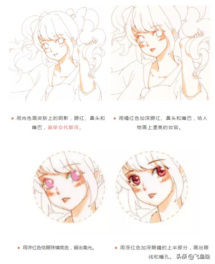 画画动漫人物马克笔手绘教程古风,马克笔手绘动漫人物画法步骤线稿