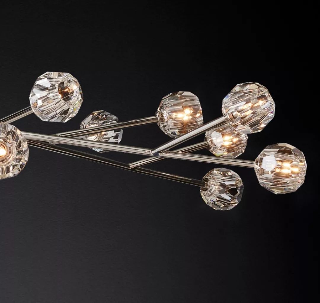 手工铜制水晶灯饰,水晶石手工灯