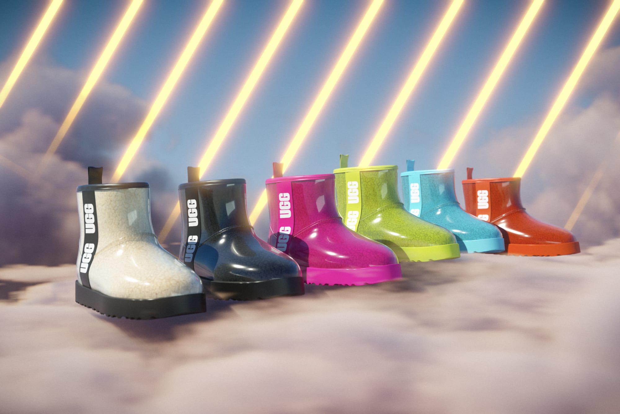 ugg雪地靴水晶款,ugg毛毛靴带logo