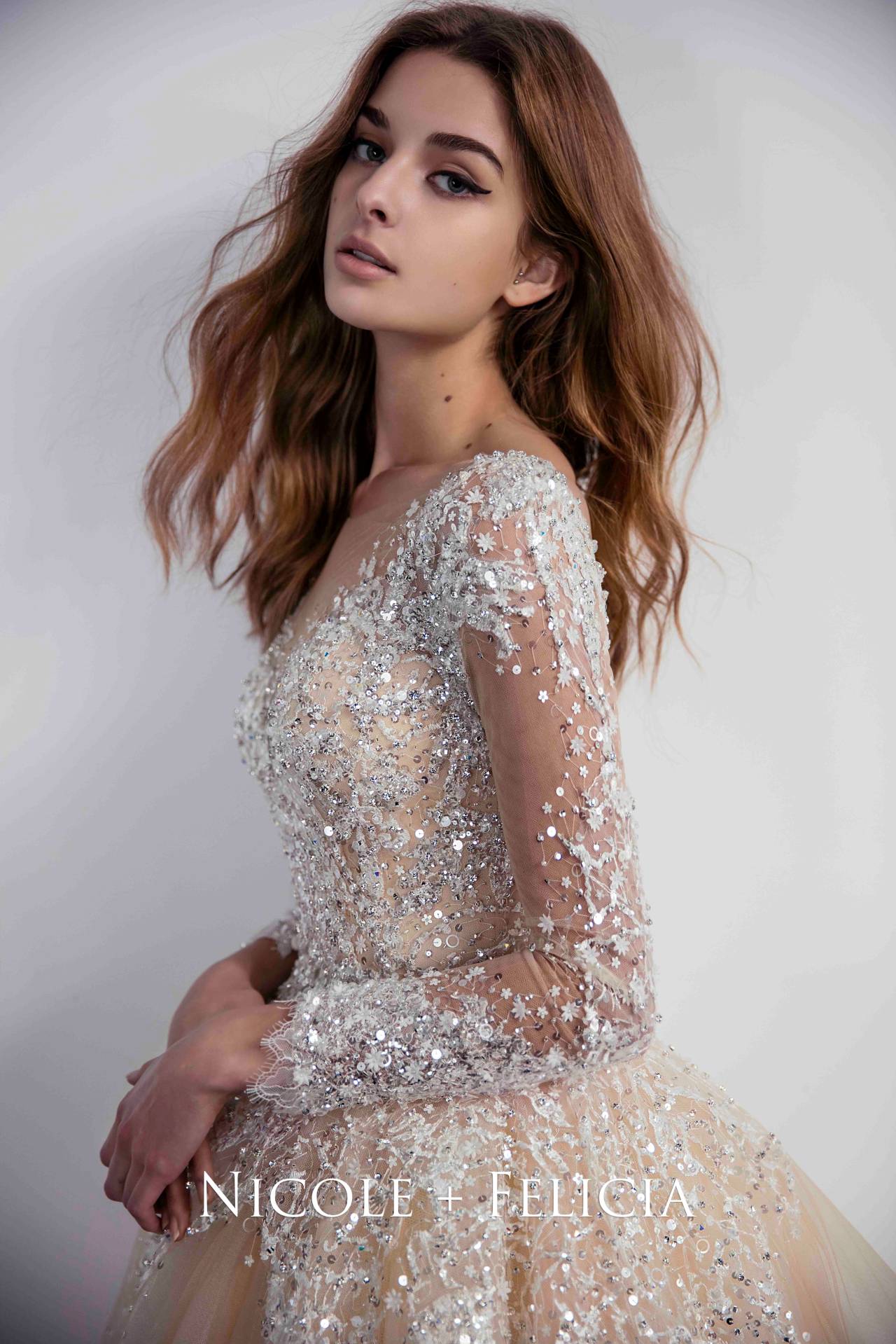 nicolestgillesparis品牌,nicolefelicia香槟色