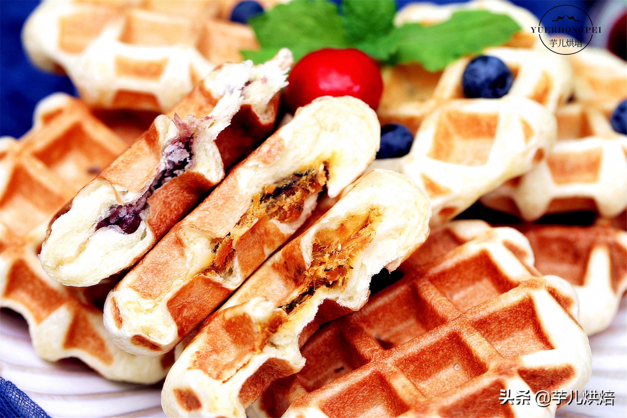 不用烤箱做华夫饼,不用模具机器自制华夫饼