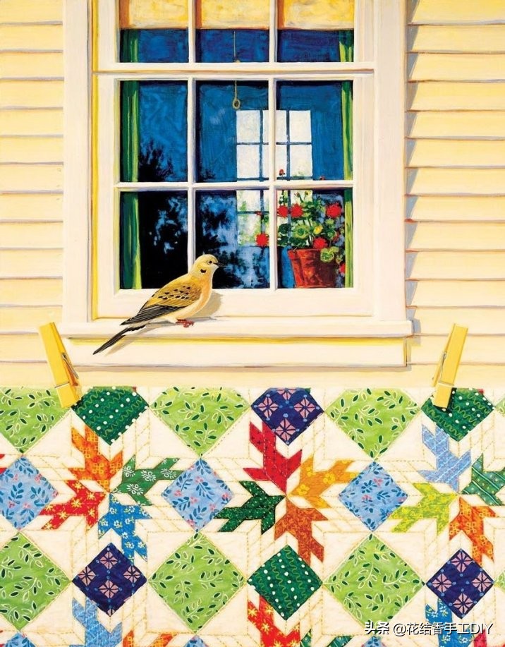 20款漂亮的拼布被子,假的豆腐块被子