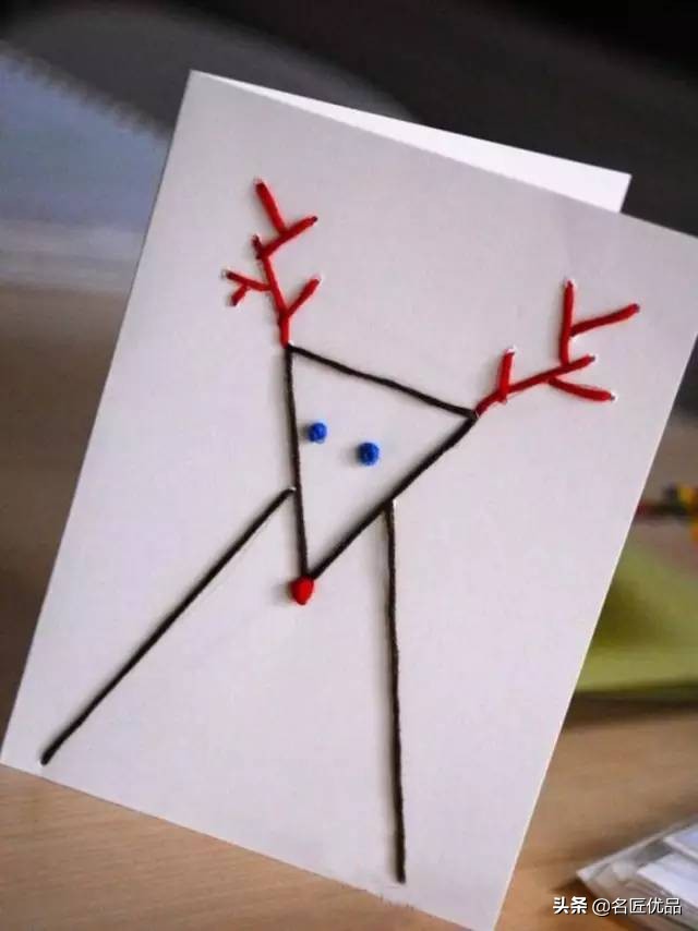 最简单的圣诞贺卡手工制作,手工作品太美了