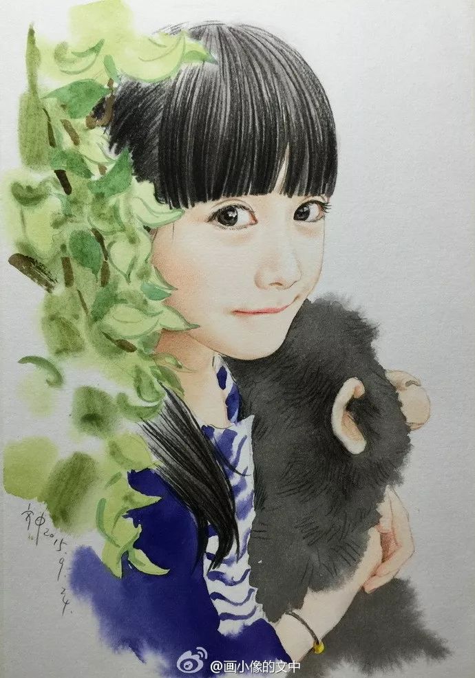 比起打印画,美院毕业的他,笔下这种彩铅水彩画才好看哭了~