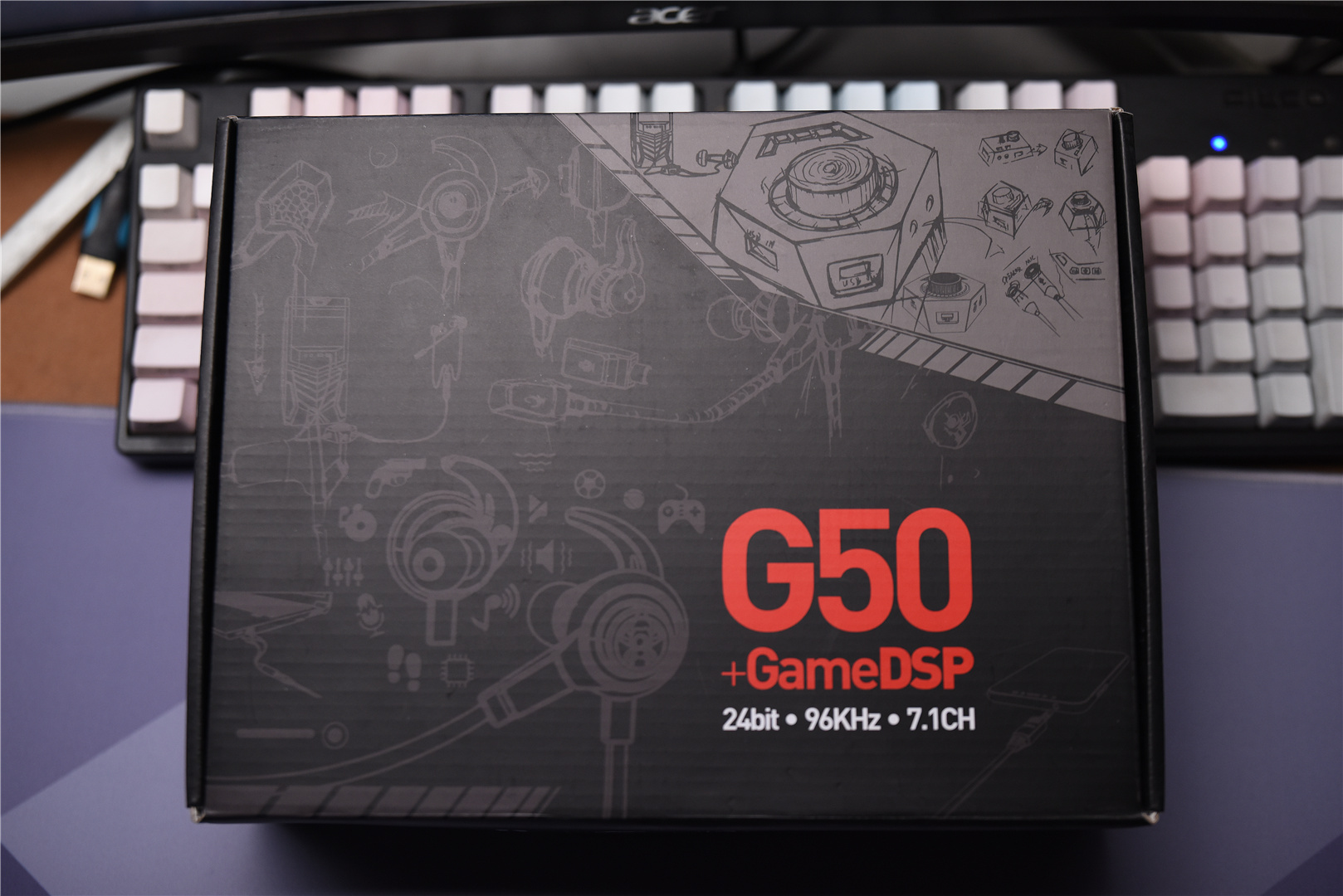 娱乐吃鸡两不误——浦记G50+GameDSP虚拟7.1游戏耳机套装简单开箱