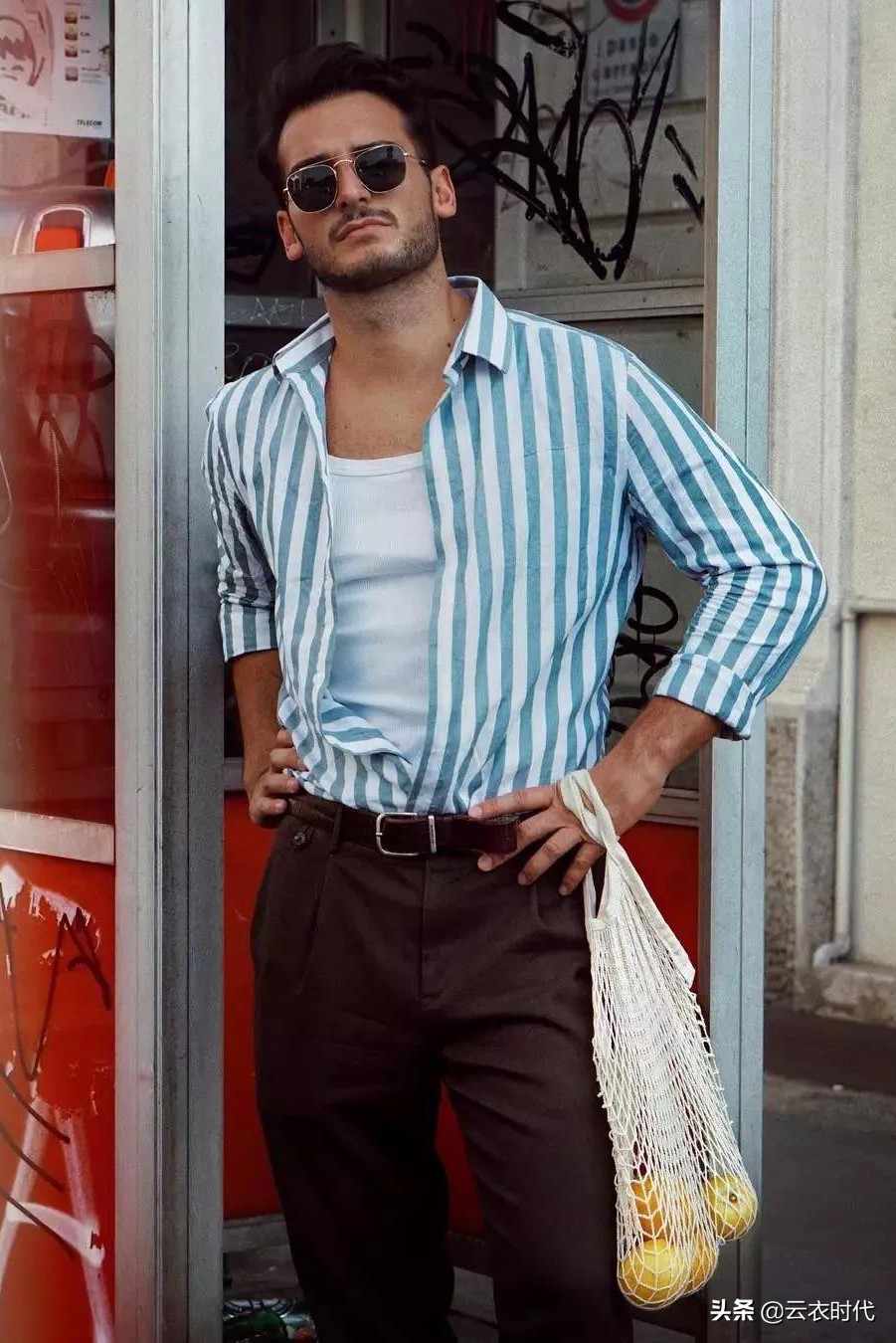 男士时尚简约双扣腰带,腰带男简约潮流时尚