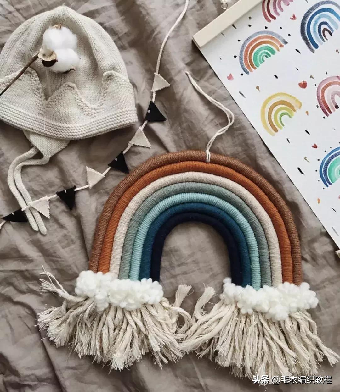 简单易做的挂毯,自制彩虹挂毯