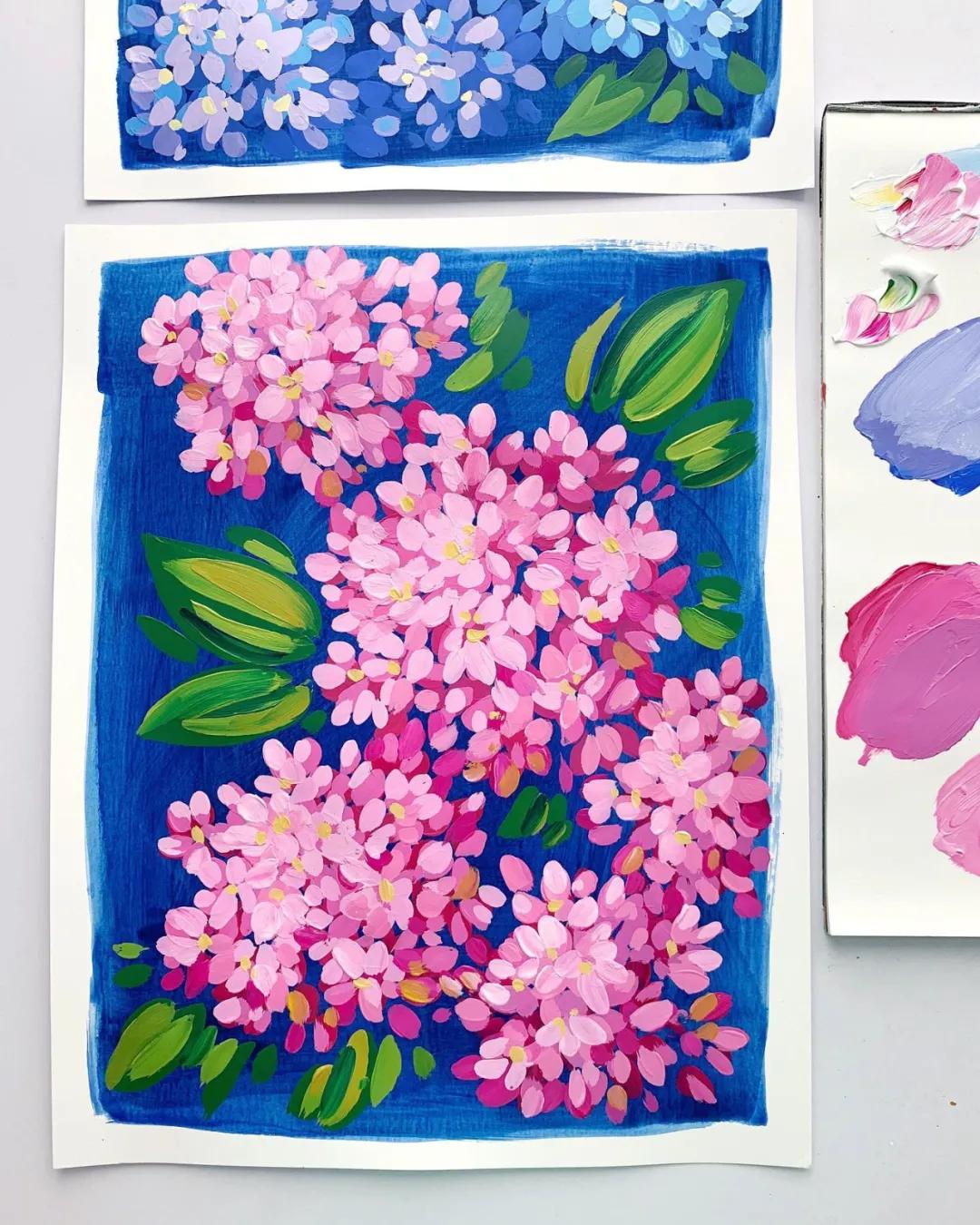 美术创意画幼儿丙烯平涂画,丙烯平涂的正确方法图解