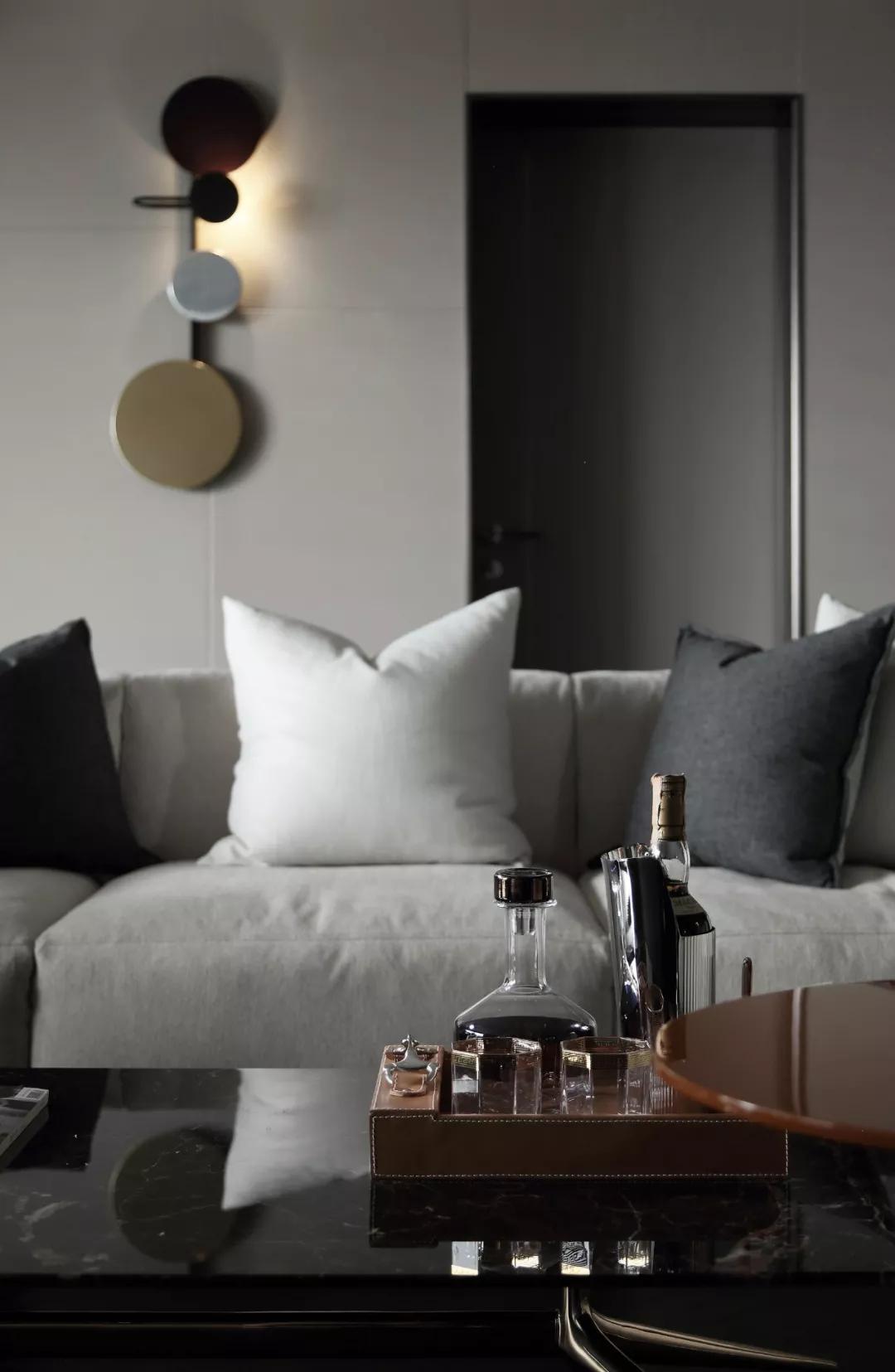 高级灰轻奢住宅,轻奢雅灰美宅效果图