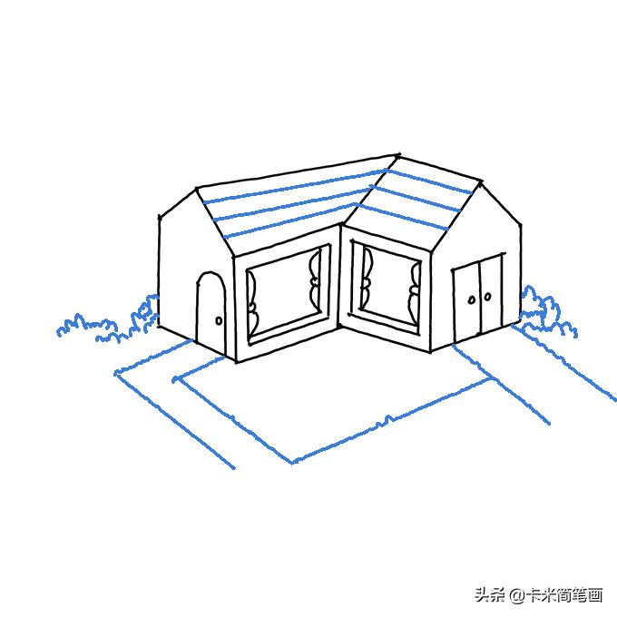 儿童画风车房子简笔画,儿童画简笔画房子图片