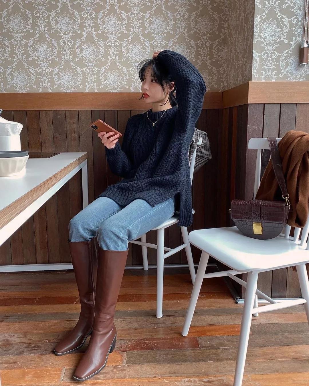 毛衣内搭的5种方法,这样穿保暖又时髦