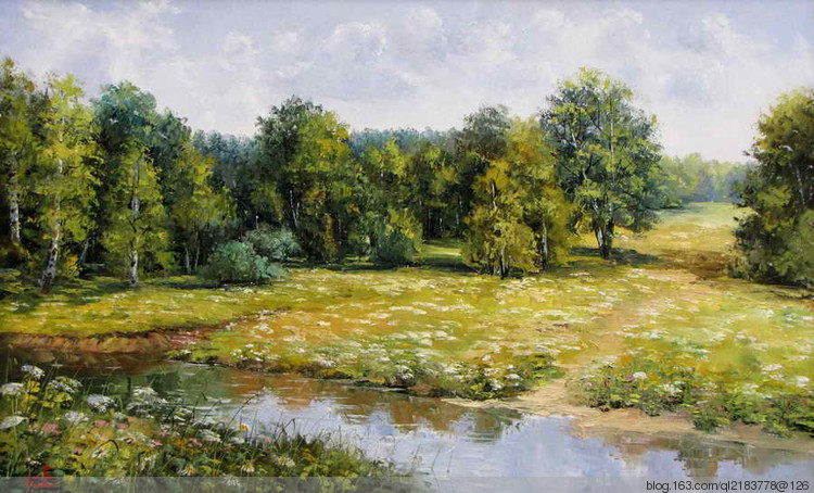 俄罗斯画家画油画海景风景,尤恩乌格罗油画风景作品